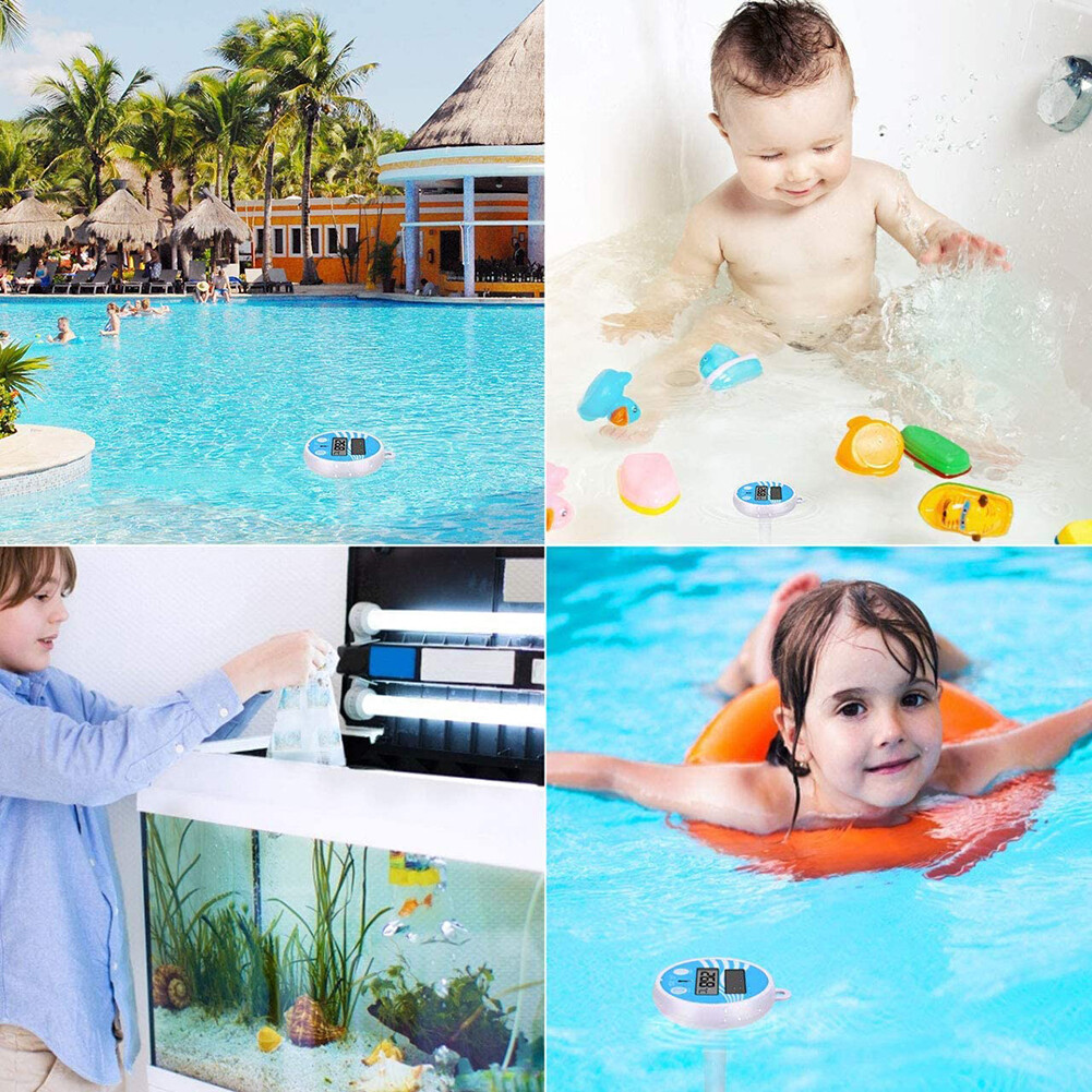 Floating Digital Pool Thermometer Solar Powered Outdoor Spa Thermometer