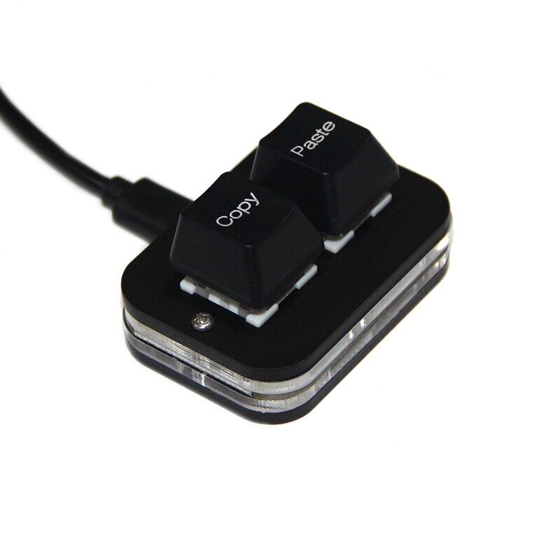Copy Paste Keyboard Mini Office Shortcut Keypad Mechanical White / Black 2 key keyboard for Word Excel PPT Windows Laptop PC