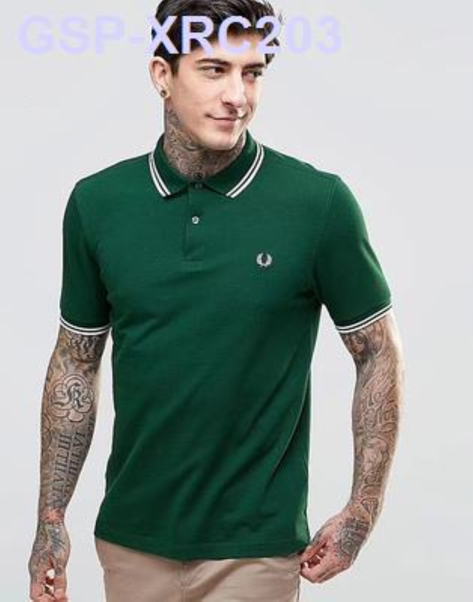 ☌ fred perry fred perry grain man new cotton embroidered polo shirts with short sleeves and leisure business lapel t-shirts m3600