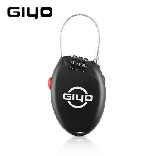 GIYO Khóa Xe Đạp Cáp Mini Đa Năng Khóa Xe Đạp Mật Khẩu 3 Chữ Số Khóa Mũ Bảo Hiểm Xe Đạp Khóa Khóa Mã Chống Trộm Cho Xe Đạp