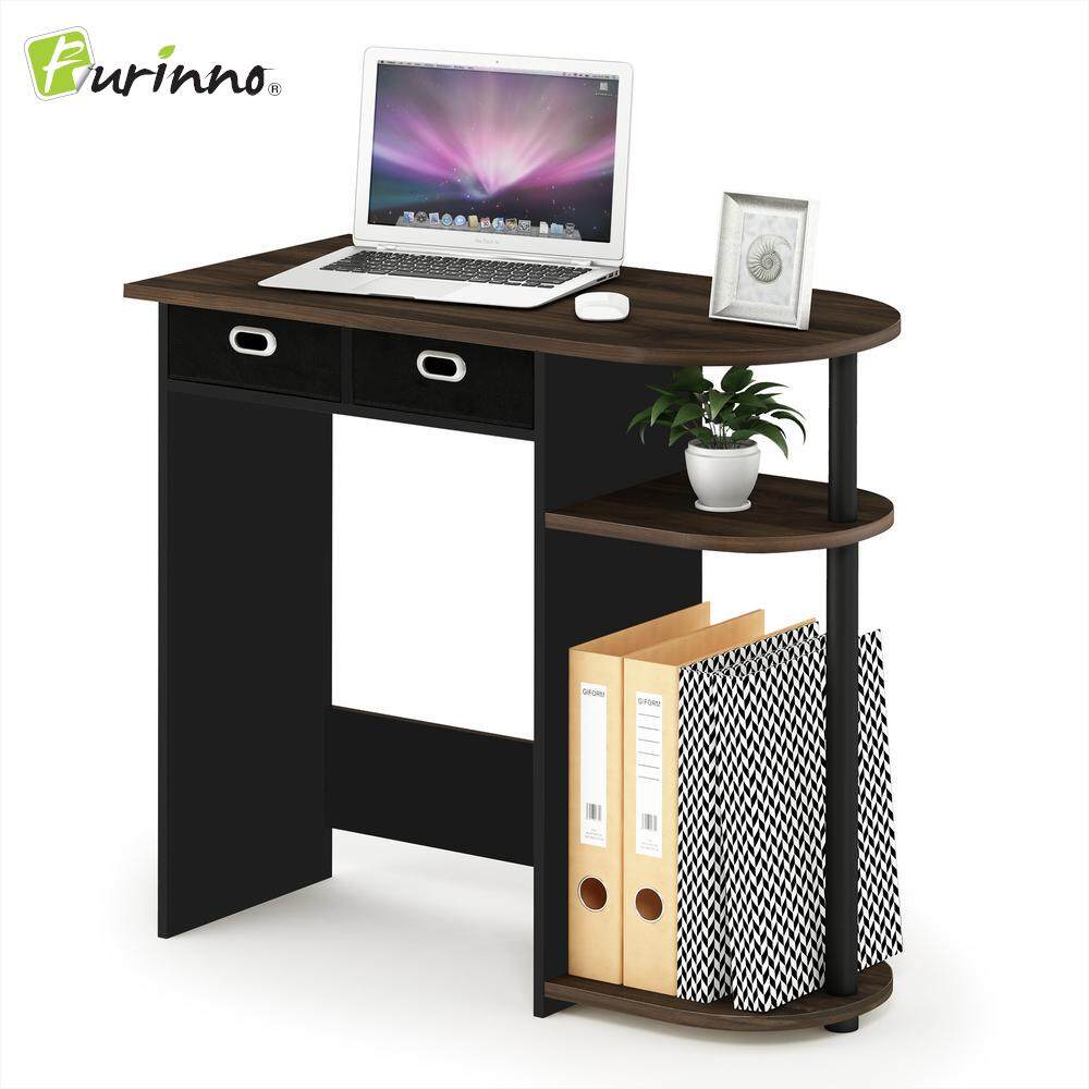 Furinno 11193 Cwn Bk Dbr Go Green Home Laptop Notebook Computer Desk Table Diy Columbia Walnut Black Dark Brown
