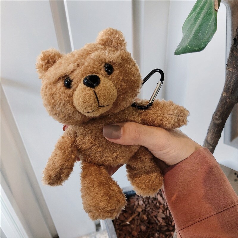 【 Hot Sale】 Autumn Winter Plush Doll Bear ForAirPods 3 Case Silicone Soft Wireless Bluetooth Earphone Shell For Airpods 1 2 Pro Case