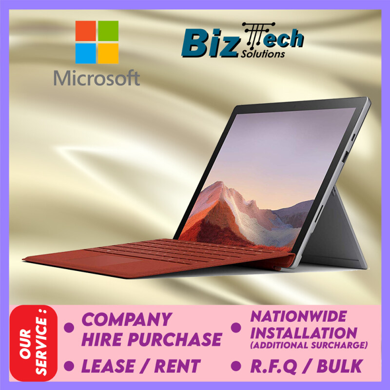 Microsoft Surface Pro 7 Platinum (i3-128GB-4GB) Commercial Laptop Leasing Rental Hire Purchase Installment Malaysia