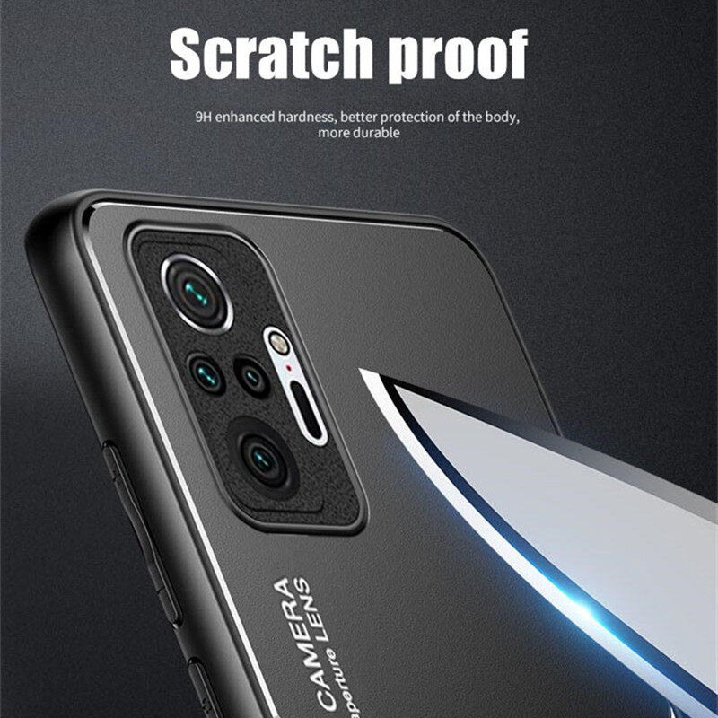 ROAZIC, Dành Cho Xiaomi Redmi Note 10 Note 10 Pro Note 10 Pro Max Ốp Điện Thoại Ốp Lưng Kim Loại Mờ Ốp Khung TPU Mềm Vỏ Nhôm Chống Rơi Siêu Mỏng