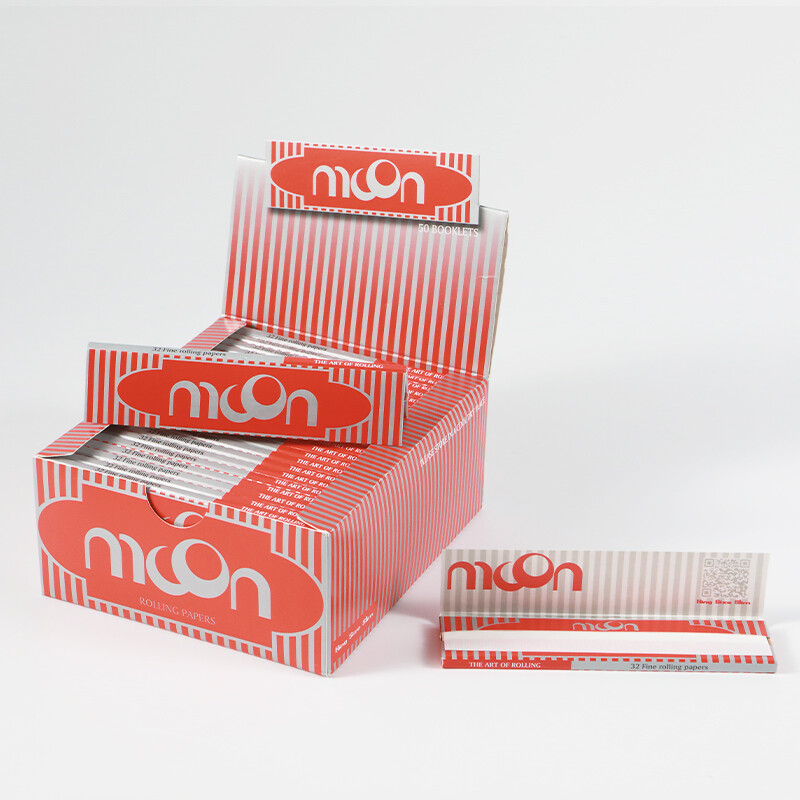 Rollfun giấy bằng gỗ King size giấy cuộn mỏng 108*44mm(32 lá) đỏ 50 tập/Hộp