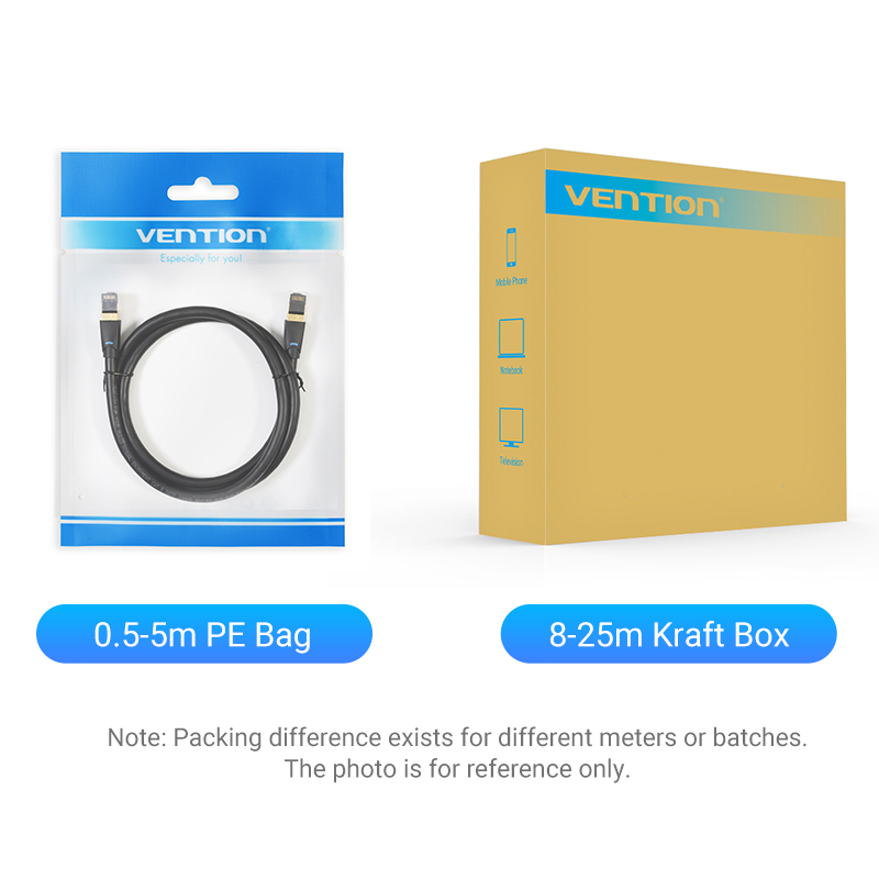Vention Ethernet Cable RJ45 Cat8 Lan Cable SFTP 40Gbps 2000MHz RJ 45 Cat 8 Network Patch Cable for Router Modem Cable Ethernet