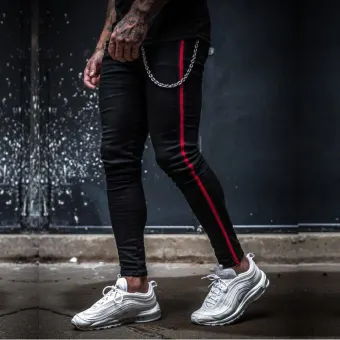 jeans with stripes mens