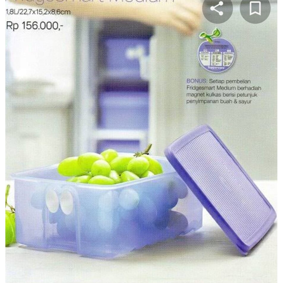 Tupperware fridge smart 1.8L Lazada