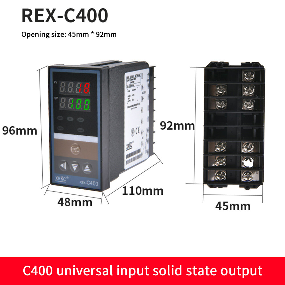[100% original] diymore PID Digital Temperature Controller REX-C400 Universal Input Relay Output Vertical type for Automatic Packing Machine
