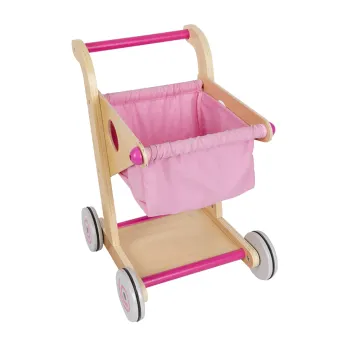 wooden grocery cart