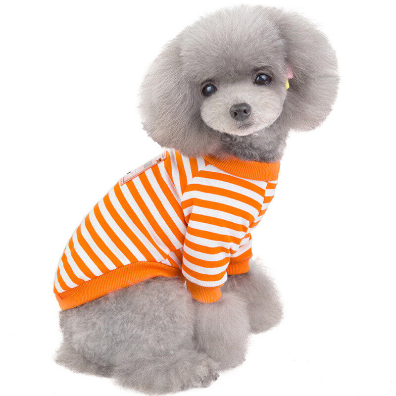 Lông Thú Cưng Thời Trang Sọc Xuân Hè Cho Thú Cưng Trang Phục Cotton Nguyên Chất Áo Phông Cho Thú Cưng