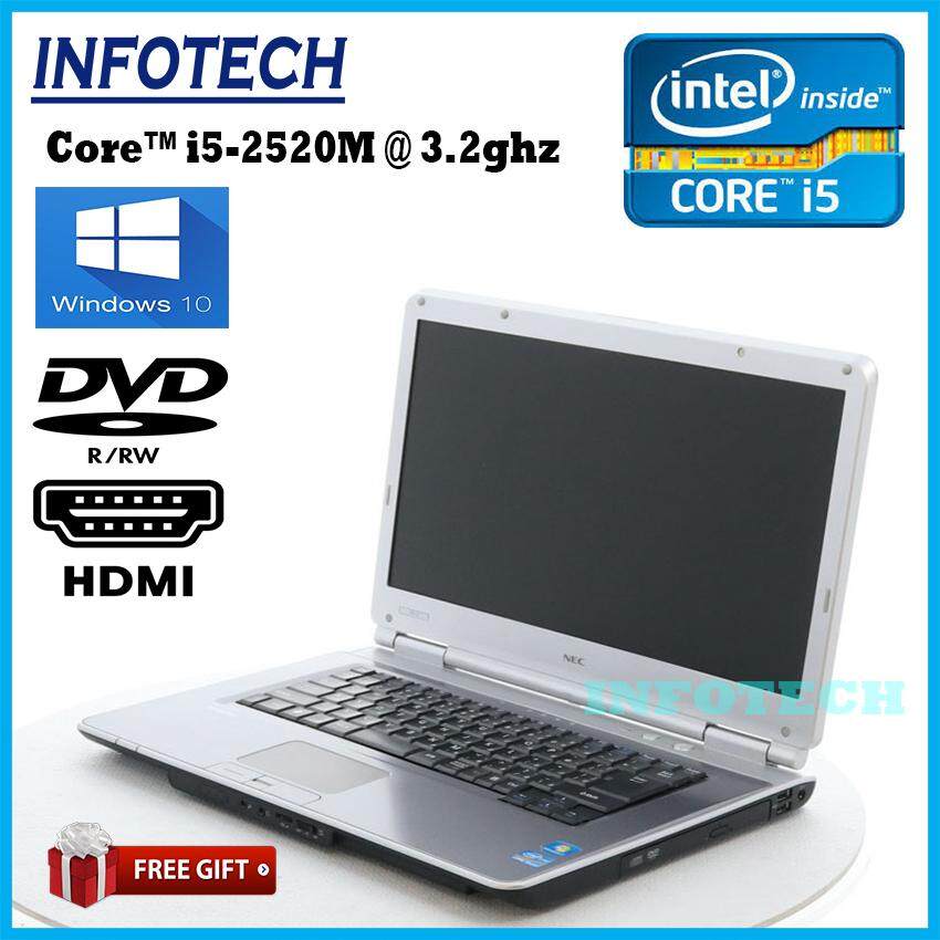 Nec VK25 intel core i5 2520M 3.2ghz 2nd gen 8gb ram 320gb hdd dvd hdmi usb3.0x2 laptop notebook 15.6 ~ refurbished Malaysia