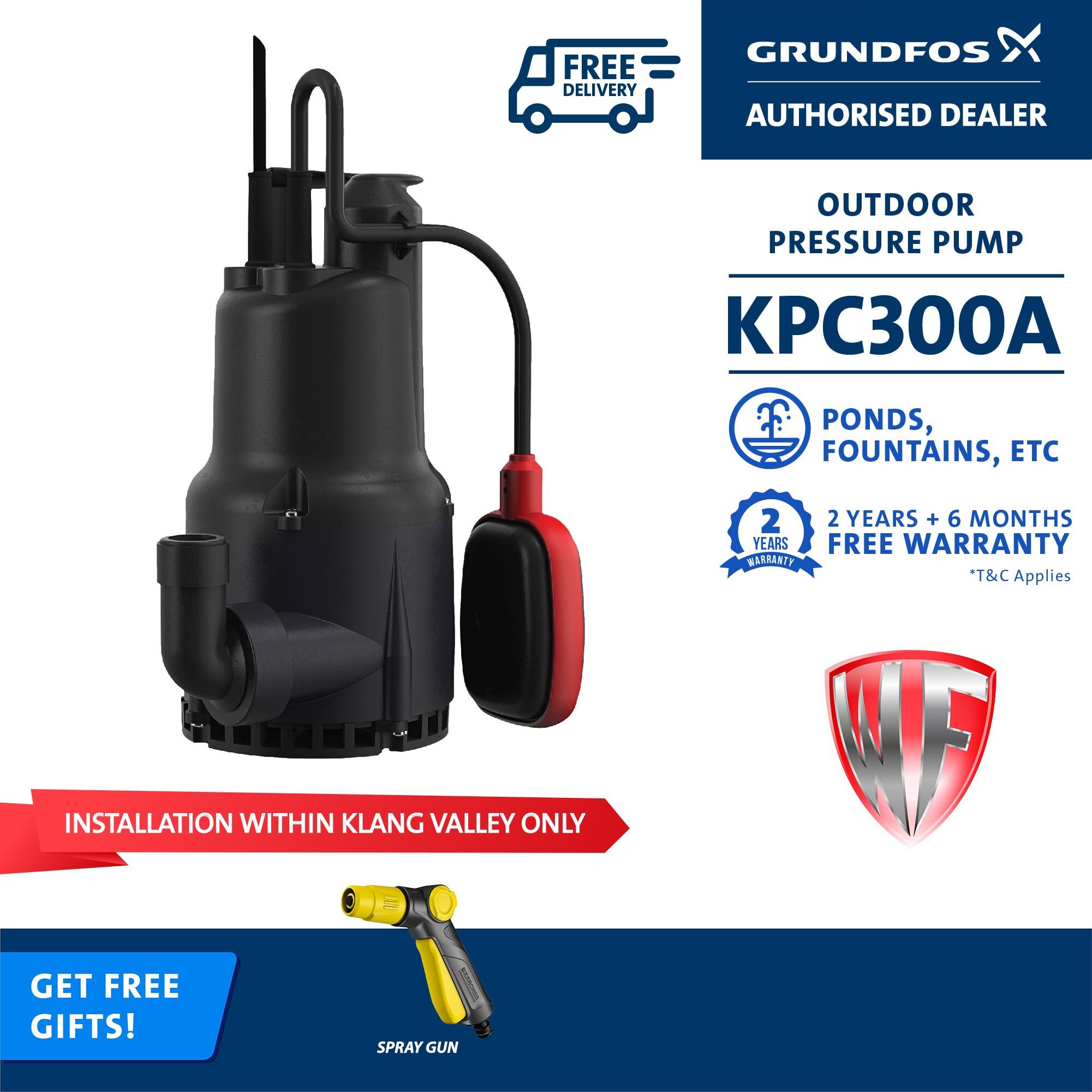 [With Installation] Grundfos KPC 300 A Submersible Drainage Pumps | Lazada
