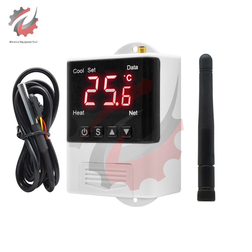 {：“》： dtc1201 2201 ac 110v 220v thermostat ntc sensor digital display wifi temperature controller electronic digital thermoregulator