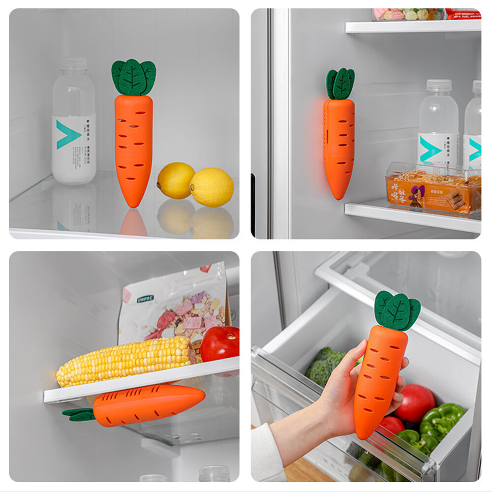 Creative Carrot Shape Activated Carbon Deodorant Box Home Refrigerator Paste Deodorant Bag Activated Bamboo Charcoal Bag
