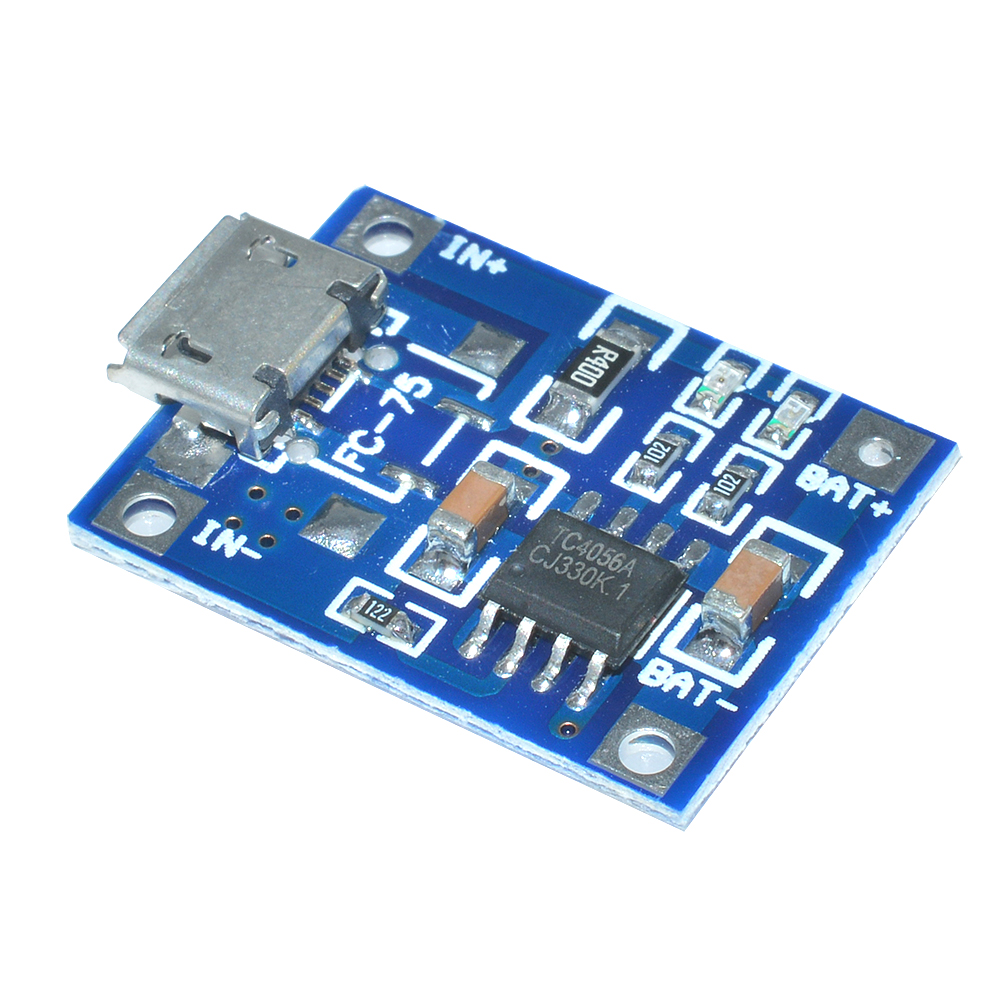 10PCS 5V 1A TP4056 Micro USB Charger 18650 Interface Lithium Battery Charging Board DIY Charger Module