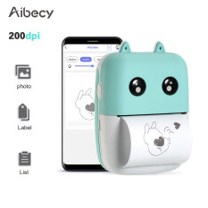 (Miễn Phí 1XRoll Giấy Nhiệt (58Mm)) Máy In Nhiệt Mini Pocket Aibecy Máy In BT Không Dây 58Mm 200Dpi In Ảnh Danh Sách Nhãn Ghi Nhớ Nhật Ký Lập Kế Hoạch Điện Thoại Thông Minh Android IOS Cpmpatible