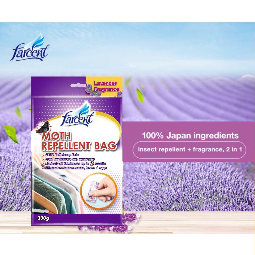 FARCENT Moth Repellent Bag 300g ( 2 in 1 Insect Repellent + Fragrance