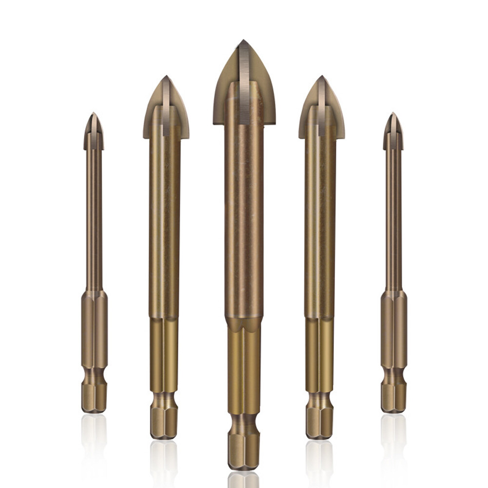 KKmoon Universal Drill Bit Set Carbide Drill Bit Multifunctional Drill Bits Glass Ceramic Full Ceramic Tile Wall Wood Hole Punch Drill Set