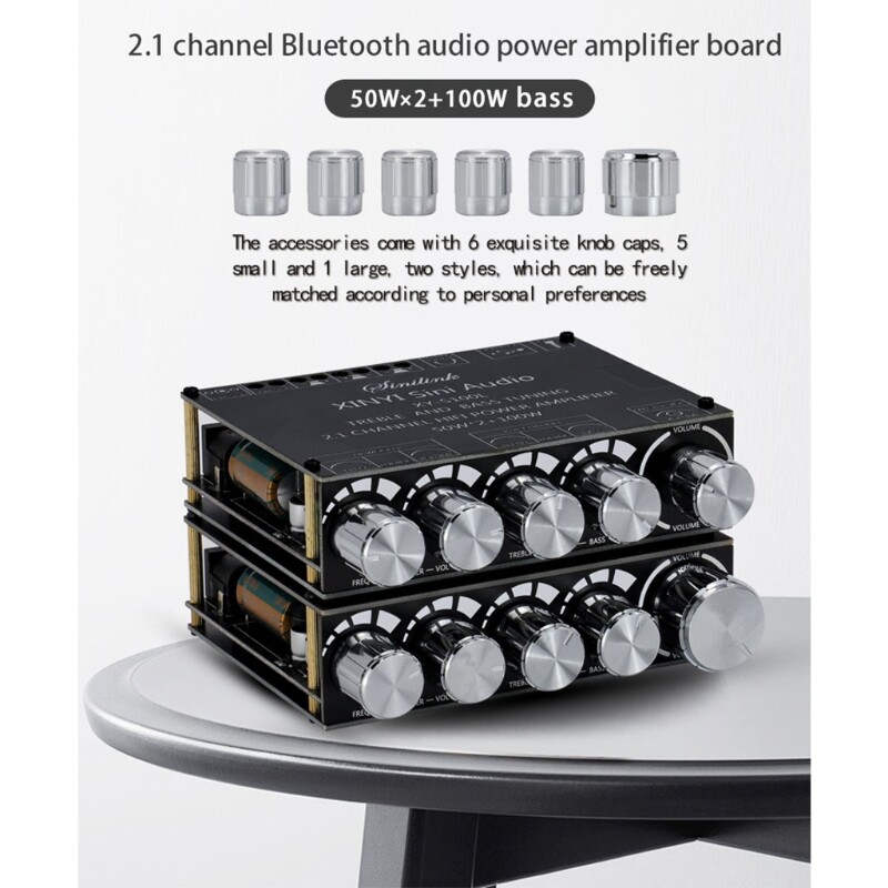 XY-S100L 2.1 Channel Adjustable Bluetooth-compatible Digital Power Amplifier Module Electronics with Treble and Bass