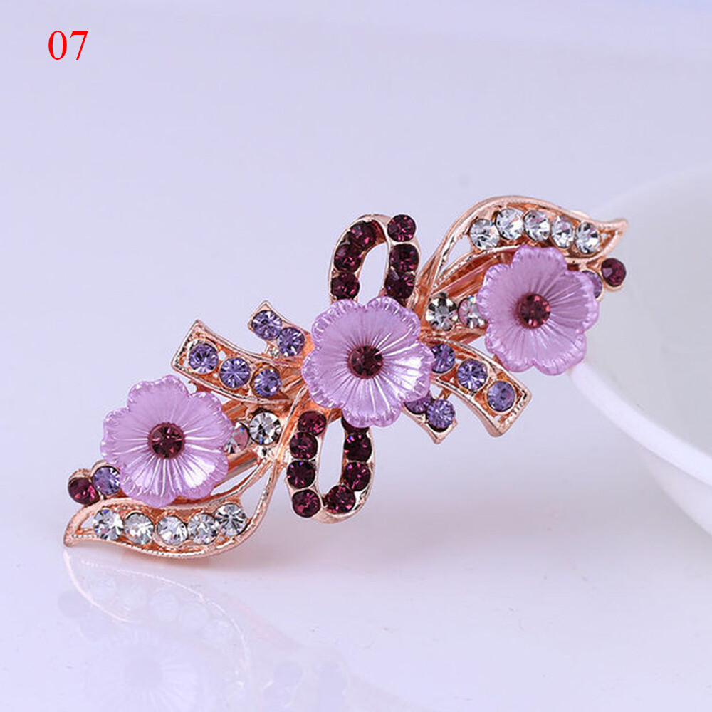 1PC Fashion Crystal Rhinestone Pearl Hair Clip Claw Hairpin Spring Clip Hair Women Hair Jewelry Accessories
