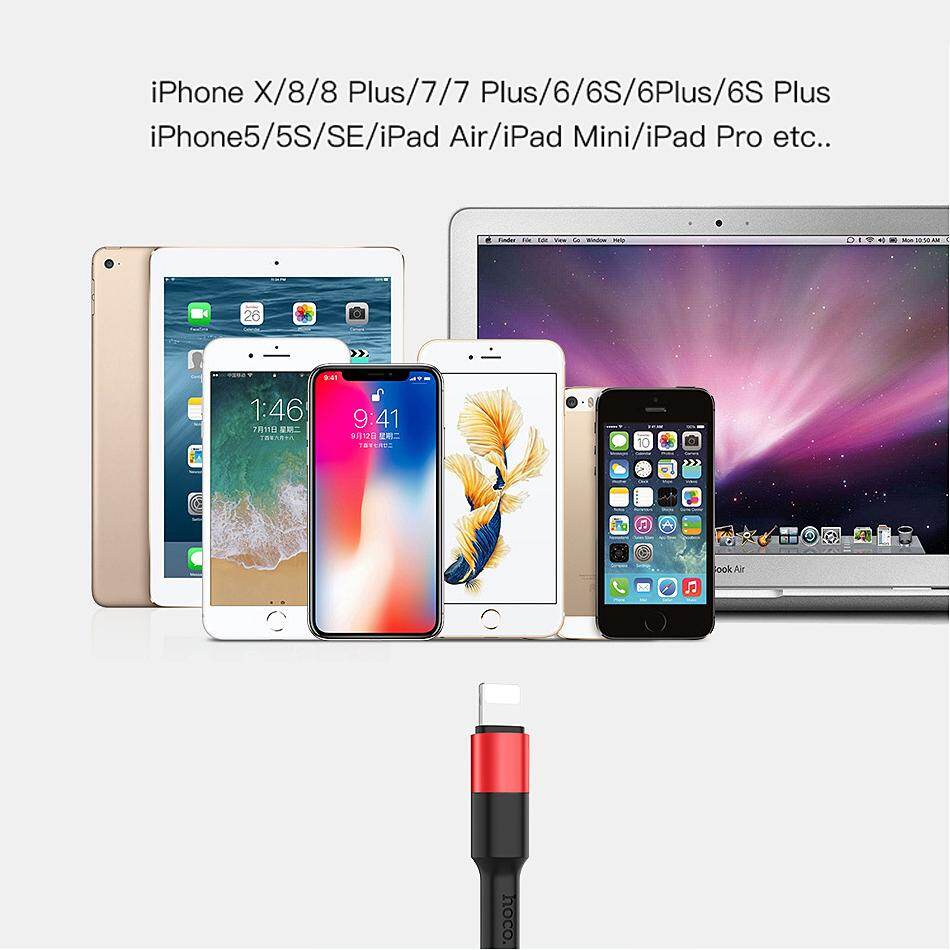 HOCO Fast Charging Lightning Cable for iPhone 12 Pro Max iPhone XR, XS, iPhone 11 Pro MAX, iPhone SE 2020 Charging Cable 2A Lightning Fast Charge Cable