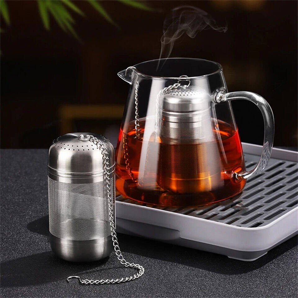 1PCS 304 Stainless Steel Loose Leaf Tea Infuser Spice Tea Strainer Diffuser Filter Large