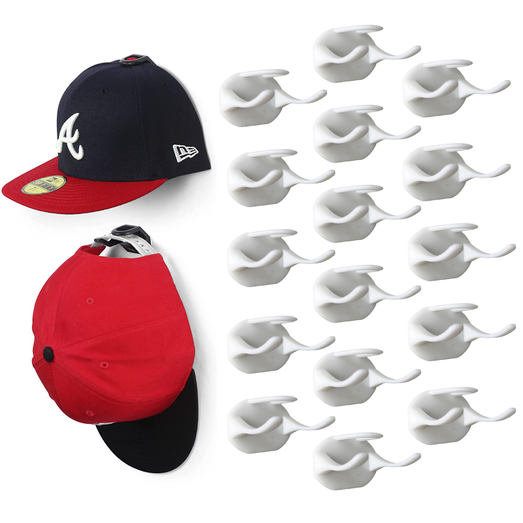 Adhesive Hat Hooks For Wall - Hat Rack For Baseball Caps, Minimalist Hat Display, Strong Hold Hat Hangers For Wall