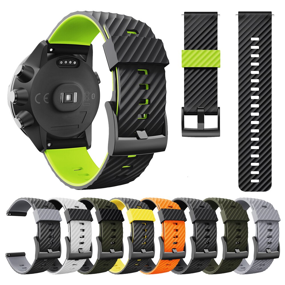 Hit color Silicone Strap For Suunto 7 / Suunto 9 / Suunto Spartan Sport  Wrist HR / Suunto D5 Watch band 24mm Watchand Bracelet Sports wristband |  Lazada Singapore