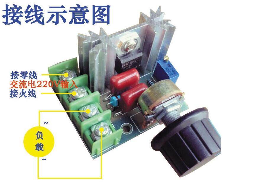 SeasBoat AC 50-220V 2000W SCR Bộ Điều Chỉnh Điện Áp Công Tắc Nhiệt Độ Bộ Điều Khiển Tốc Độ Động Cơ Potentiometer Light Dimmer