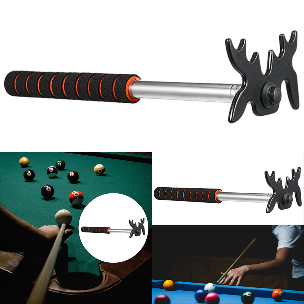 Miatoo Retractable Billiards Pool Cue Stick Bridge Head Removable Metal Accessory