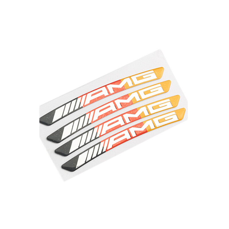 4pcs Car wheel hub emblem free sticker for Mercedes benz AMG Brabus Audi Quattro Wheel hub rim strip sticker Auto decoration logo