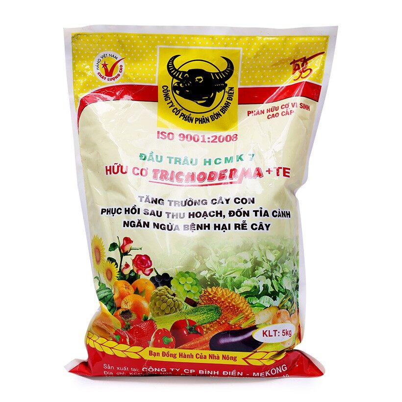 Phân hữu cơ vi sinh trichoderma + te đầu trâu 5kg