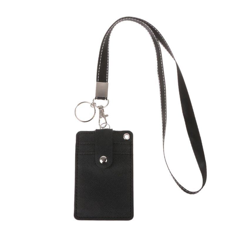 Office Work School ID Card Badge Holder with Keyring Rope Layards Neck Strap