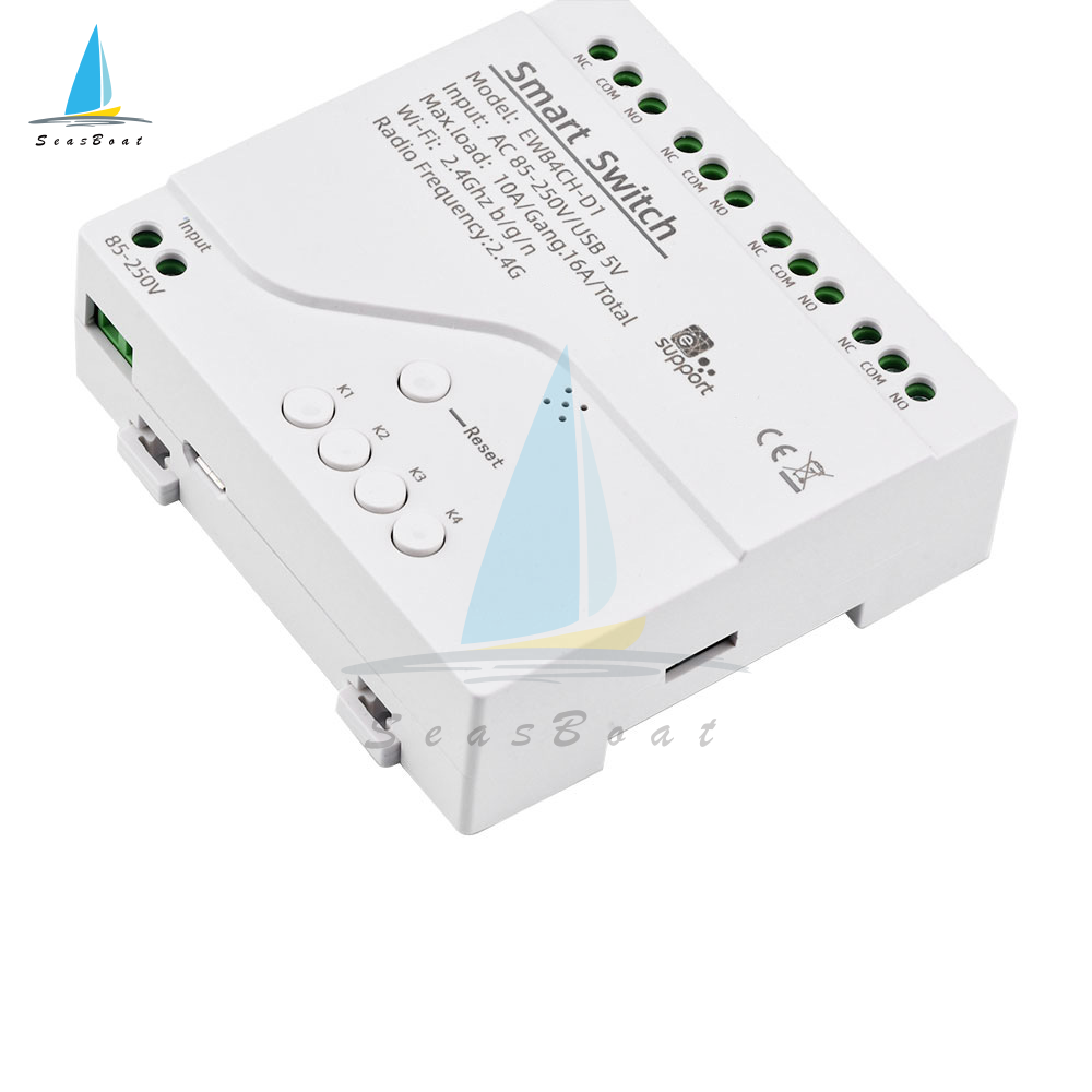 [Seasboat] Portable Wireless Remote Control WiFi Intelligent Switch AC85-250V Receiver Smart Home Auto Module Wifi Switcher