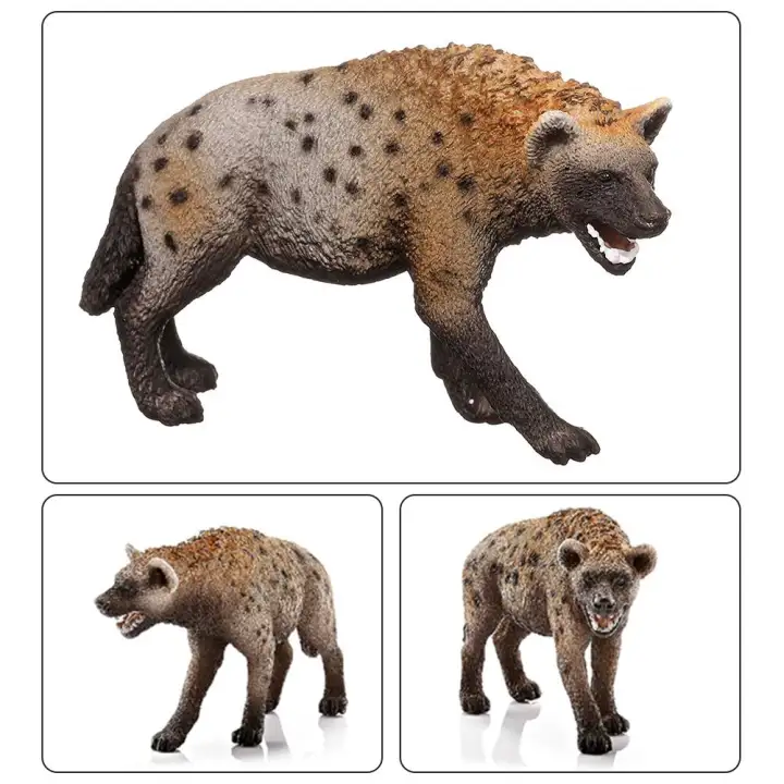 3 4 Inci Liar Hewan Pvc Hyena Figur Model Anak Anak Prasekolah