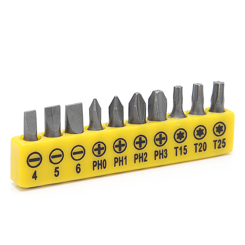 10 in 1 Socket Screwdriver L-shaped Angle Head Twin Wrench Driver Torx Flat Bit