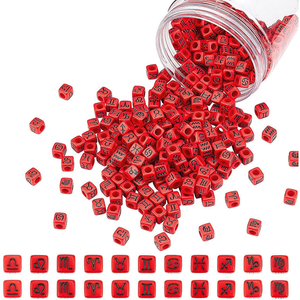 Game Day Beads Kit - 2100PCS Red Black Beads, Football Charms For DIY Bracelets & Jewelry