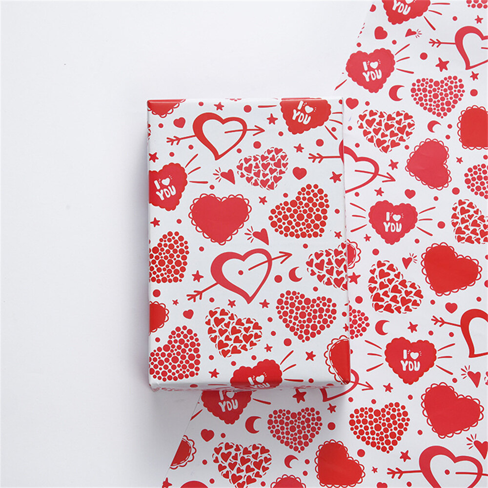 5070cm Valentine's Day Gift Wrapping Paper Thicker Kraft Flower Box