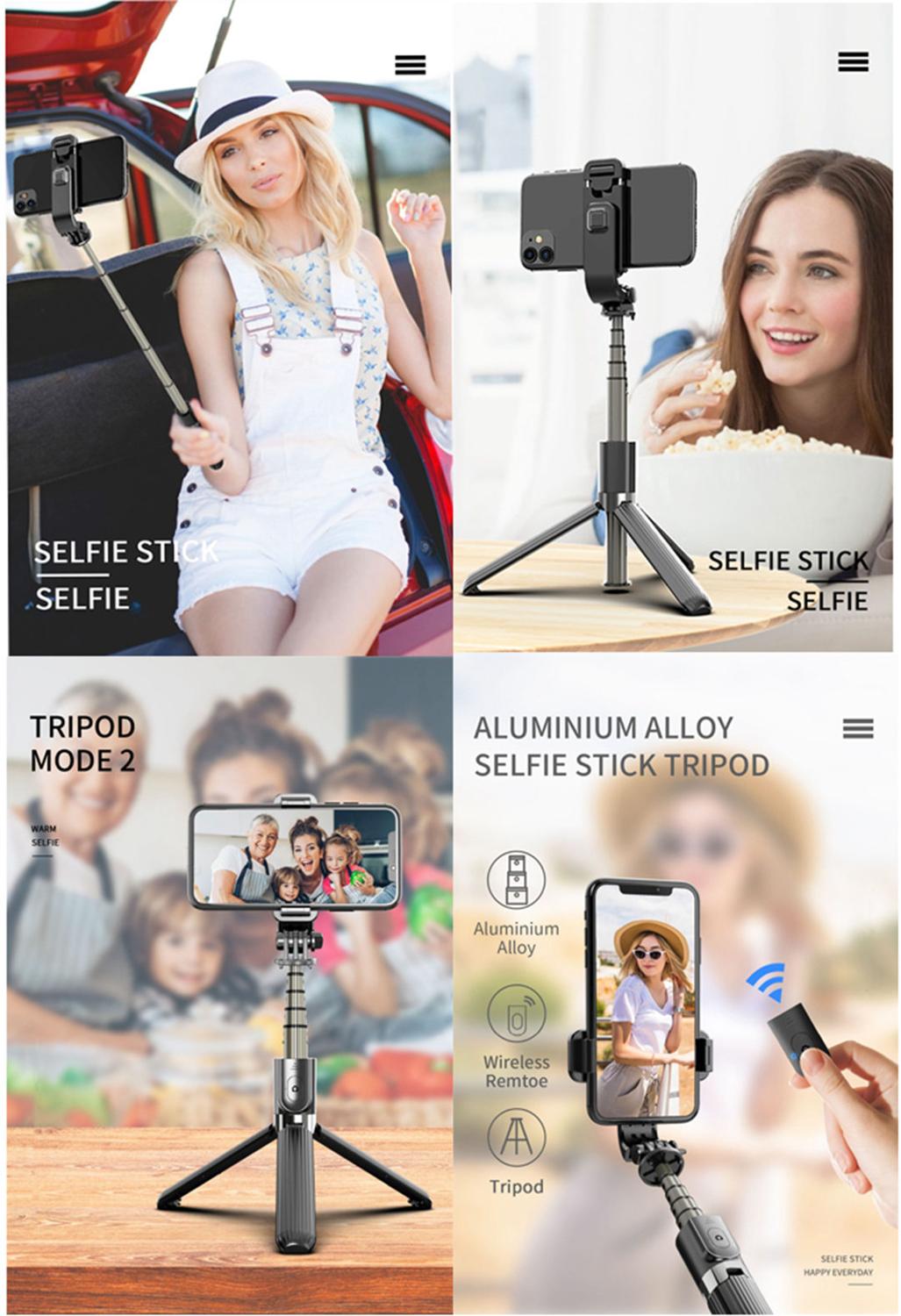Zeallion Giá Ba Chân Gậy Tự Sướng Thông Dụng Bluetooth Không Dây Điện Thoại Nối Dài Điện Thoại Thông Minh, Nhôm Dành Cho iPhone Samsung Huawei Oppo Vivo Xiaomi