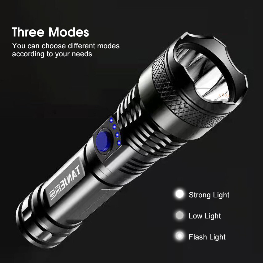 Auoyo Imitate P50 Strong Light Portable Multi-function Flashlight Remote Display Charging Waterproof Outdoor Flashlight Camping Outdoor Lamp Outdoor Waterproof Torchlight