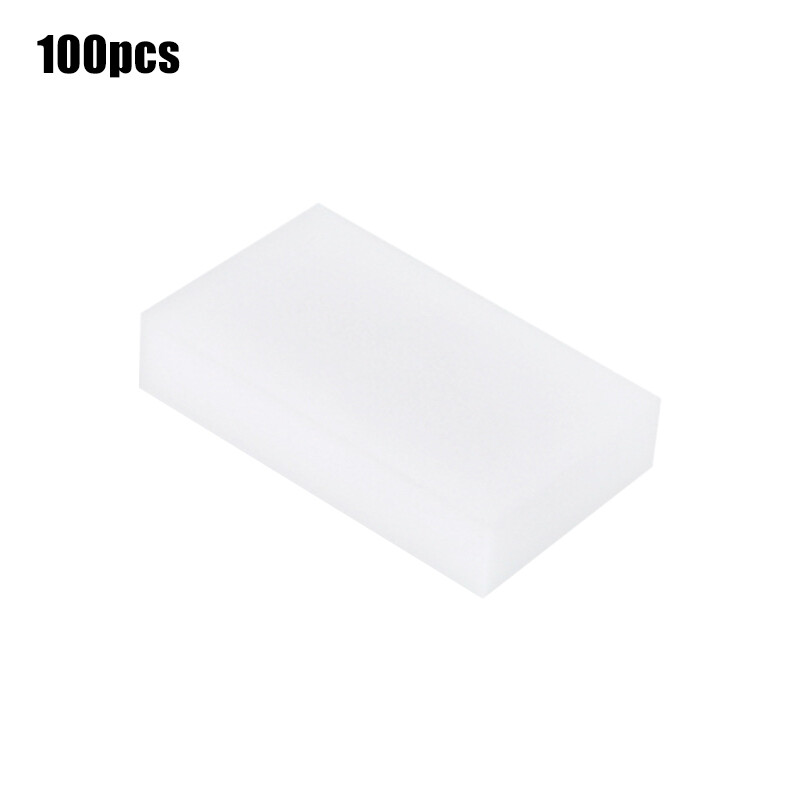 100PCS Magic Sponge Eraser Cleaning Melamine Multi-use Foam Cleaner White 10x6x2cm