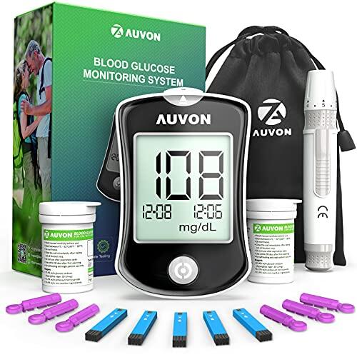 [PRE-ORDER] AUVON DS-W Blood Sugar Test Kit (100 Test Strips, 100 30G ...