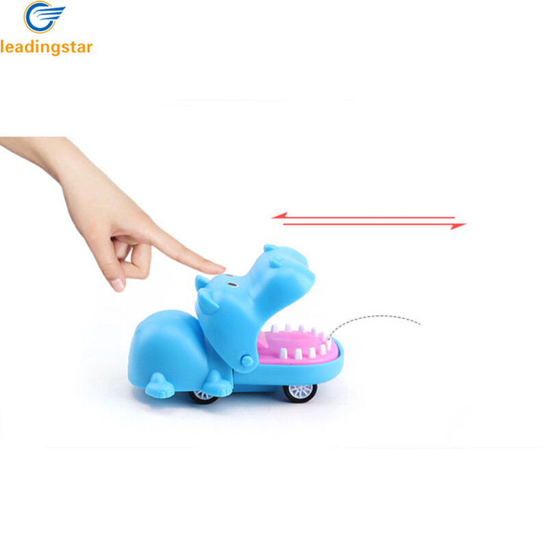 LEADINGSTAR Baby Pull Back Toy Cartoon Crocodile-shaped Bite Hand Toy Mini Pull Back Car Gift