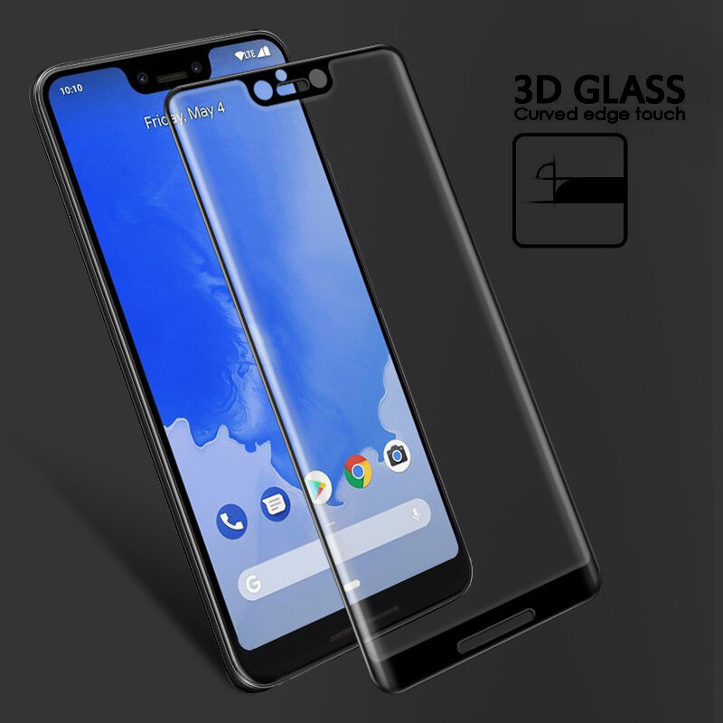 Kính Cường Lực Cong 3D Cho Google Pixel 3 3XL Bảo Vệ Toàn Màn Hình Cho Google Pixel 3 XL Phim Kính Bảo Vệ