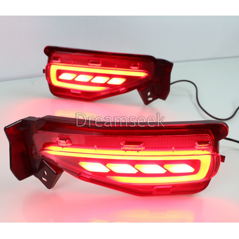 Zr for pair led rear bumper tail light brake fog lamp red for toyota fortuner 2015 2016 2017 2018 2019 2020 2021 2022
