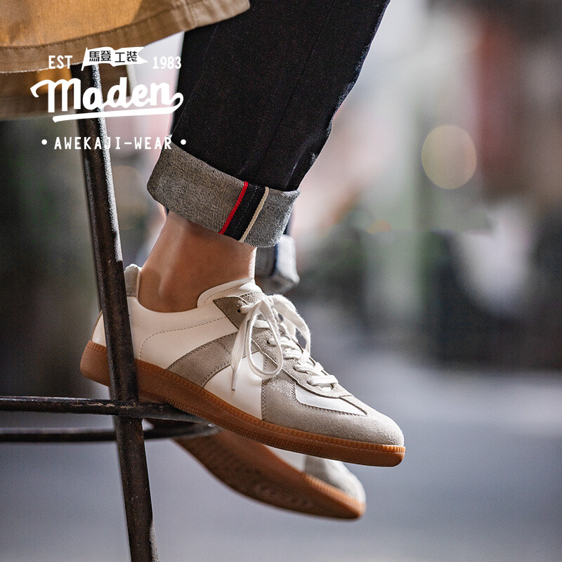 Maden brand men 2024 spring new gray German classic Loafers 1970S casual shoes trend wild campus student sports shoes German youth boy retro training tide shoes