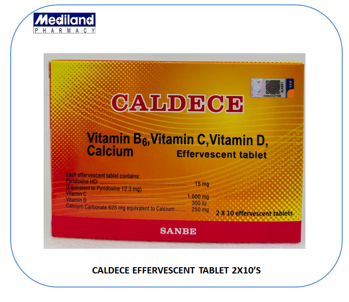CALDECE EFFERVESCENT TABLETS 2X10'S (VITAMIN C) Lazada