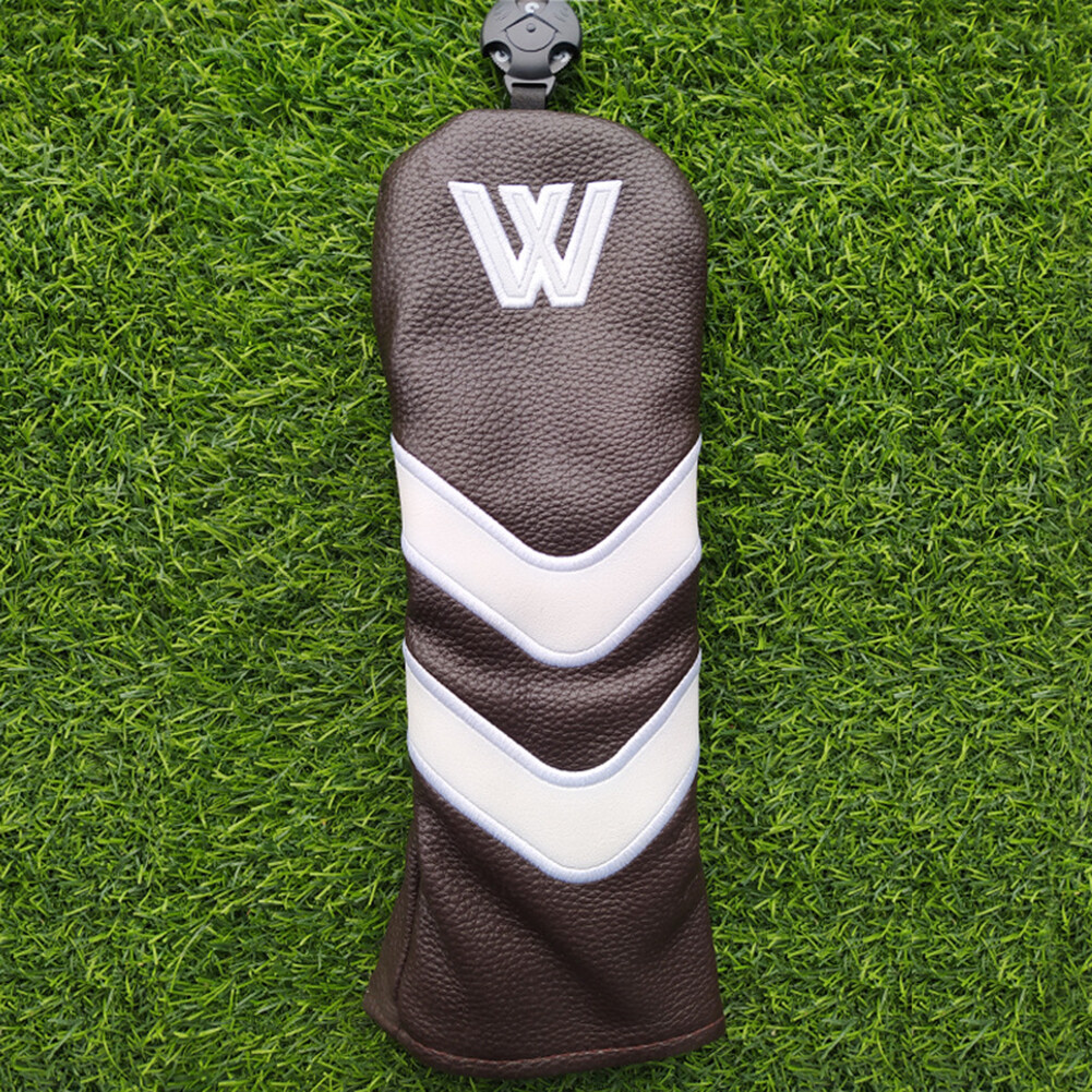 Golf Club Headcover Universal Pu Leather Big Striped Golf Wood Protective Head Cover Putter Headdover