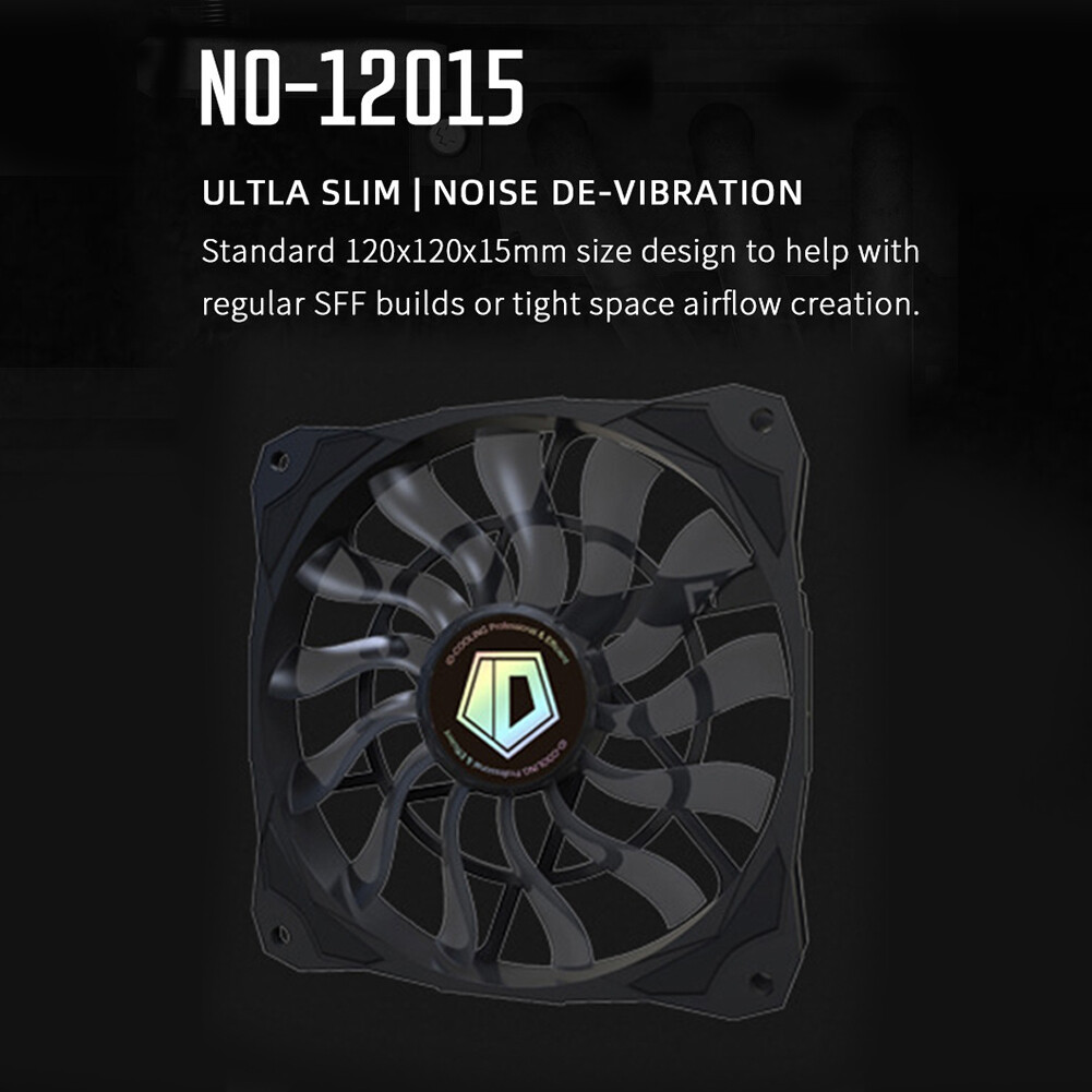 Hệ Thống Làm Mát Waterblock 12Cm Quạt Tản Nhiệt Khung Gầm Mỏng Cho Vỏ Máy Tính CPU 4 Pin Bộ Tản Nhiệt Im Lặng